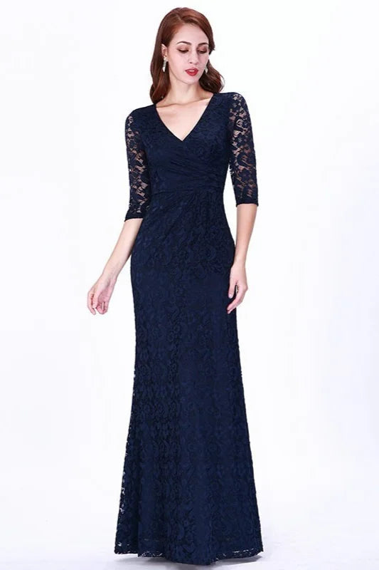 Stunning Navy Different Styles Long Mermaid Evening Gowns-BallBride