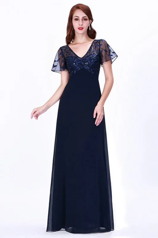 Stunning Navy Different Styles Long Mermaid Evening Gowns-BallBride