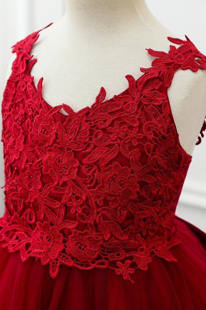 Stunning Red V-Neck Sleeveless Ball Gown Mini Dress-BallBride