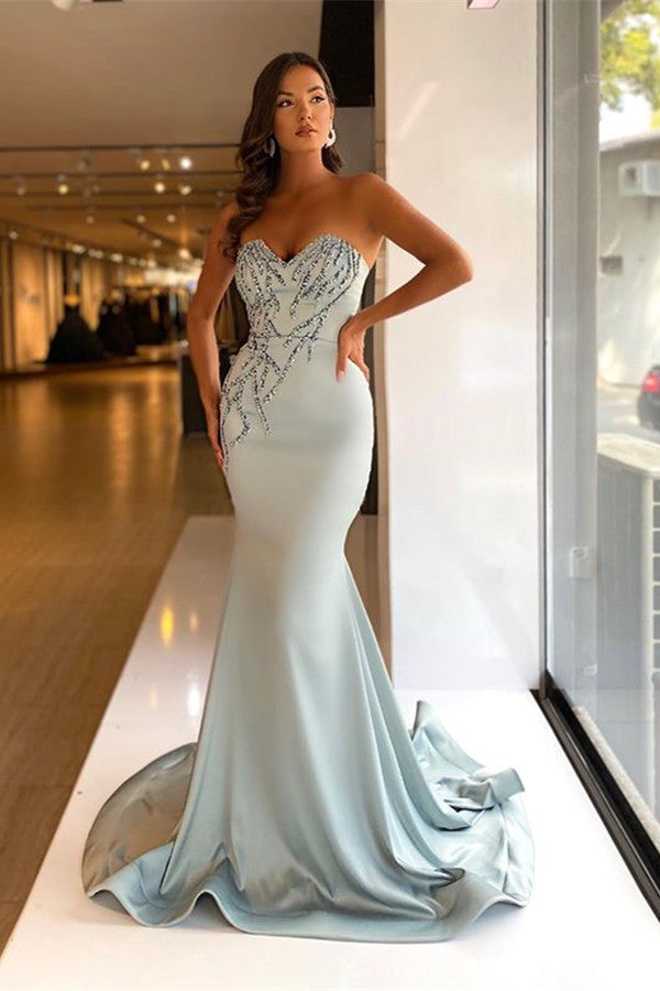 Stunning Sweetheart Beading Mermaid Prom Dress On Sale-BallBride