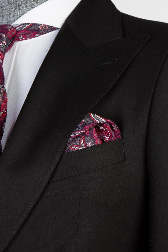Stylish Black Peaked Lapel Bespoke Men Suits for Business by Emlyn-BallBride