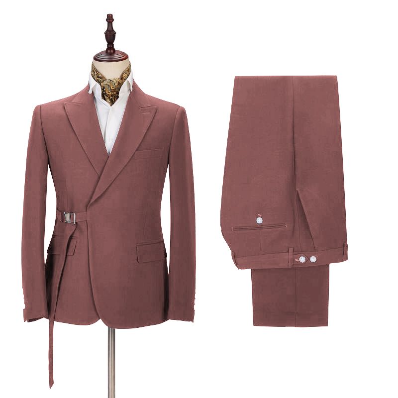 Stylish Peaked Lapel Groom & Groomsmen Suits 2 Piece Set-BallBride