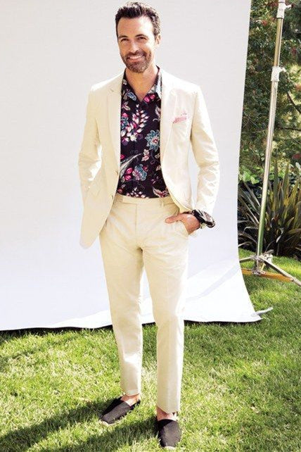 Timeless White Groom & Groomsman Suits for Your Wedding Party with Linen-BallBride