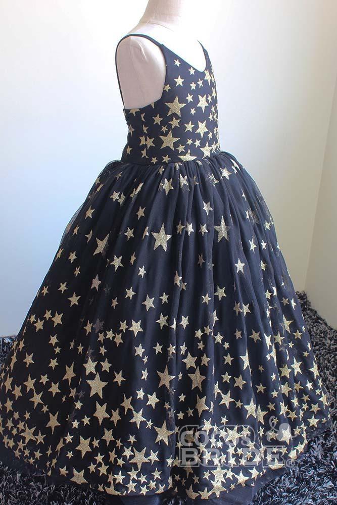 V-Neck Sleeveless Ball Gown Dress in Navy Blue-BallBride