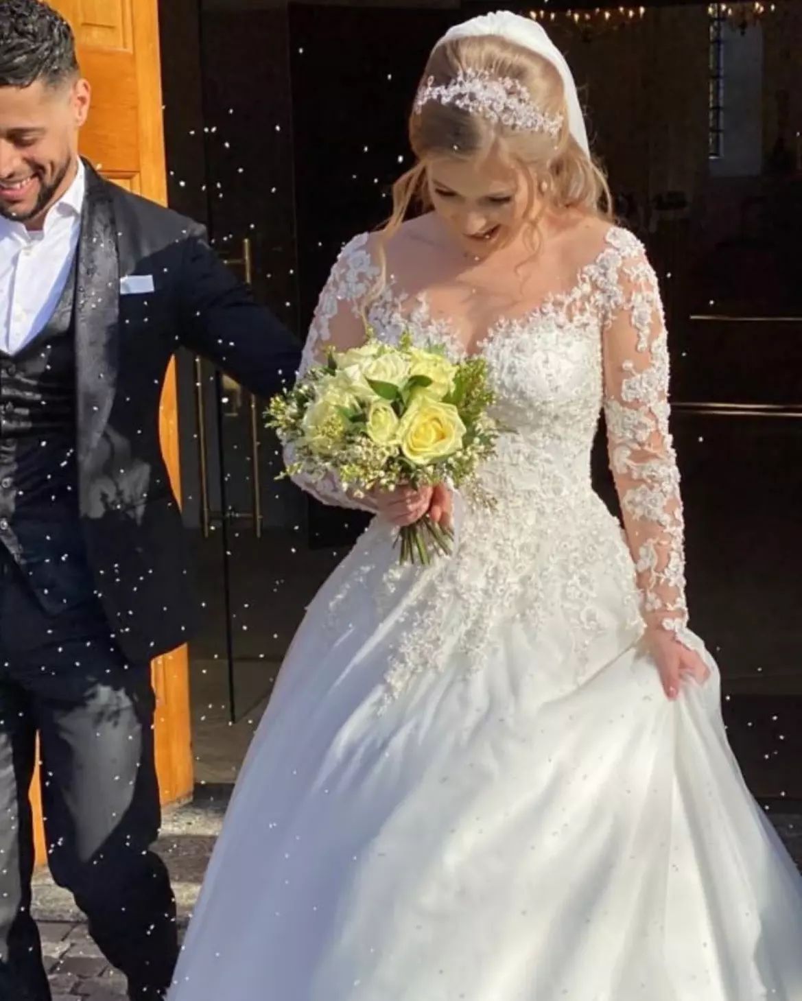 Vintage A-line Sweetheart Wedding Dresses with Long Sleeves Lace-BallBride