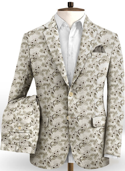 2 Pieces Handsome Flower Printed Casual Prom Outfits For Guys-BallBride