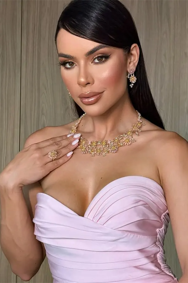 Romantic Pink Sweetheart Strapless Sleeveless Satin Mermaid Evening Dresses Column With Zipper