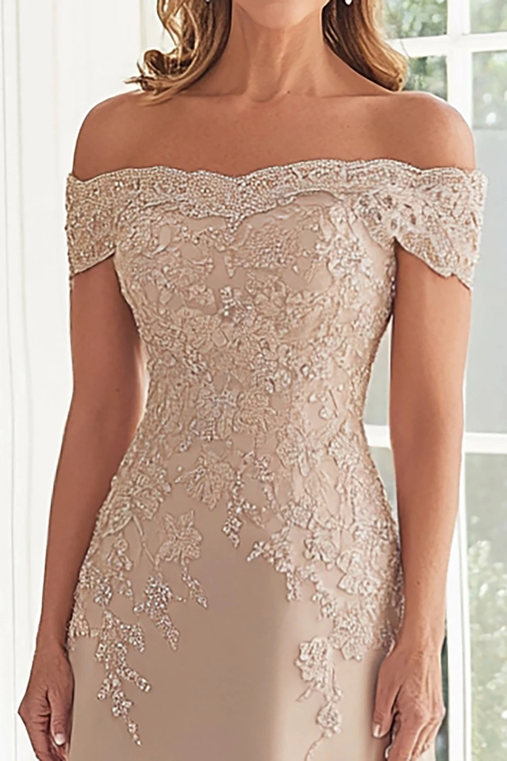 Romantic Off The Shoulder Mermaid Evening Dresses Column Gem With Pleats