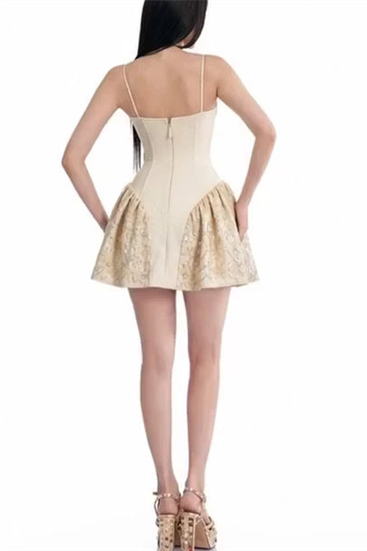 Timeless Spaghetti-Straps Sleeveless Homecoming Dresses Mini With Flower Zipper
