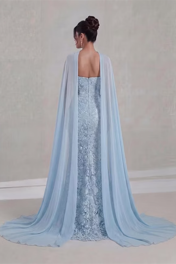 Pretty Dusty Blue Strapless Sleeveless Mermaid Wedding Dresses Floor Length With Zipper