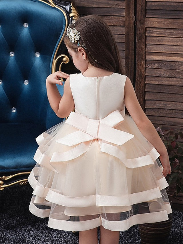 Beautiful Knee-Length Ball Gown Flower Girl Dress-BallBride