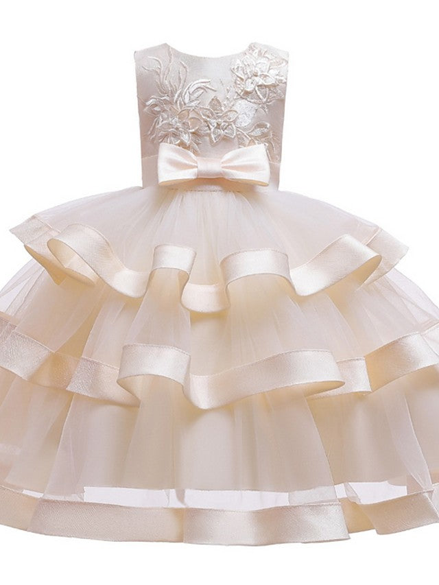 Beautiful Knee-Length Ball Gown Flower Girl Dress-BallBride