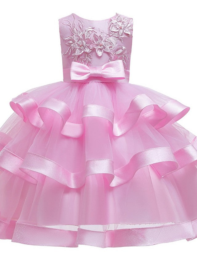 Beautiful Knee-Length Ball Gown Flower Girl Dress-BallBride