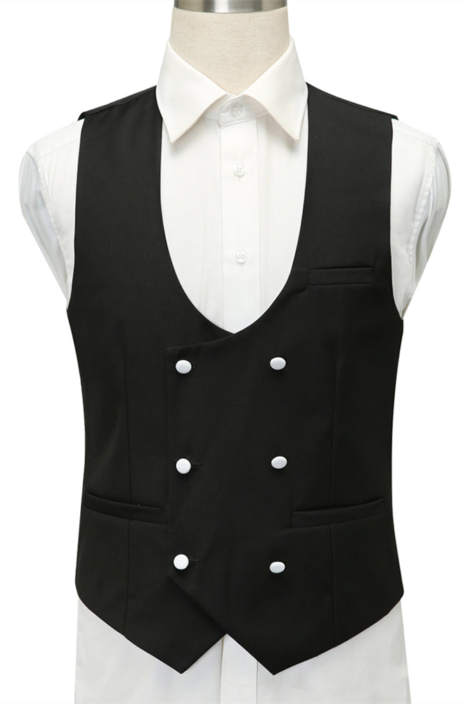 Chic White Jacquard Slim Fit Shawl Lapel Wedding Suit for Men-BallBride