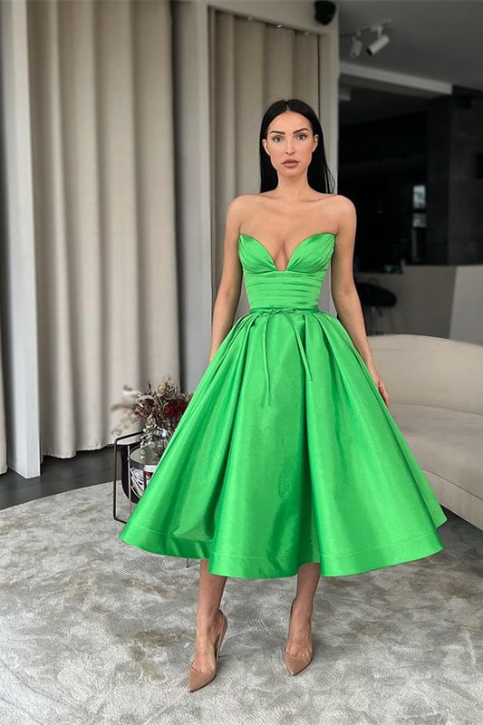 Classy Emerald Sweetheart Short Prom Dress With Pockets-BallBride