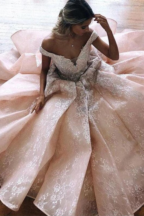 Classy Sweetheart A-Line Wedding Dress with Ruffles & Appliques Lace-BallBride