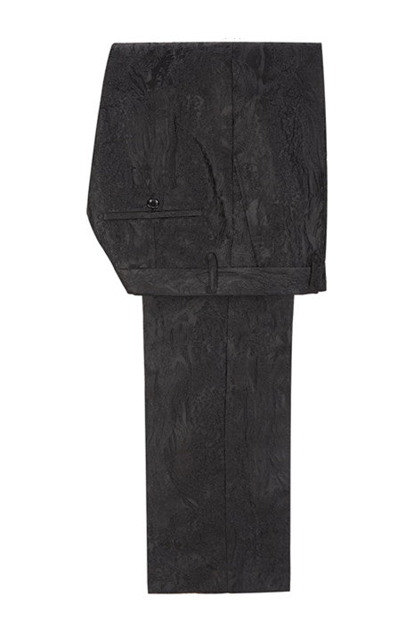 David's Stylish Black Best Wedding Suit: Peaked Lapel Double Breasted-BallBride