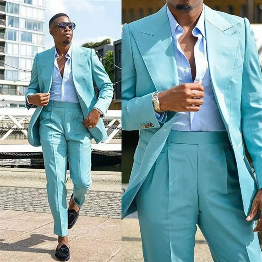 Designer Suits For Wedding With Peaked Lapel - Shop Online Now-BallBride