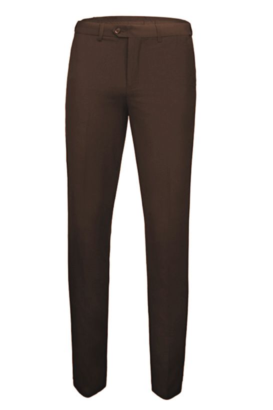 Elegant Brown Three-Piece Peaked Lapel Slim Fit Wedding Suit For Men-BallBride