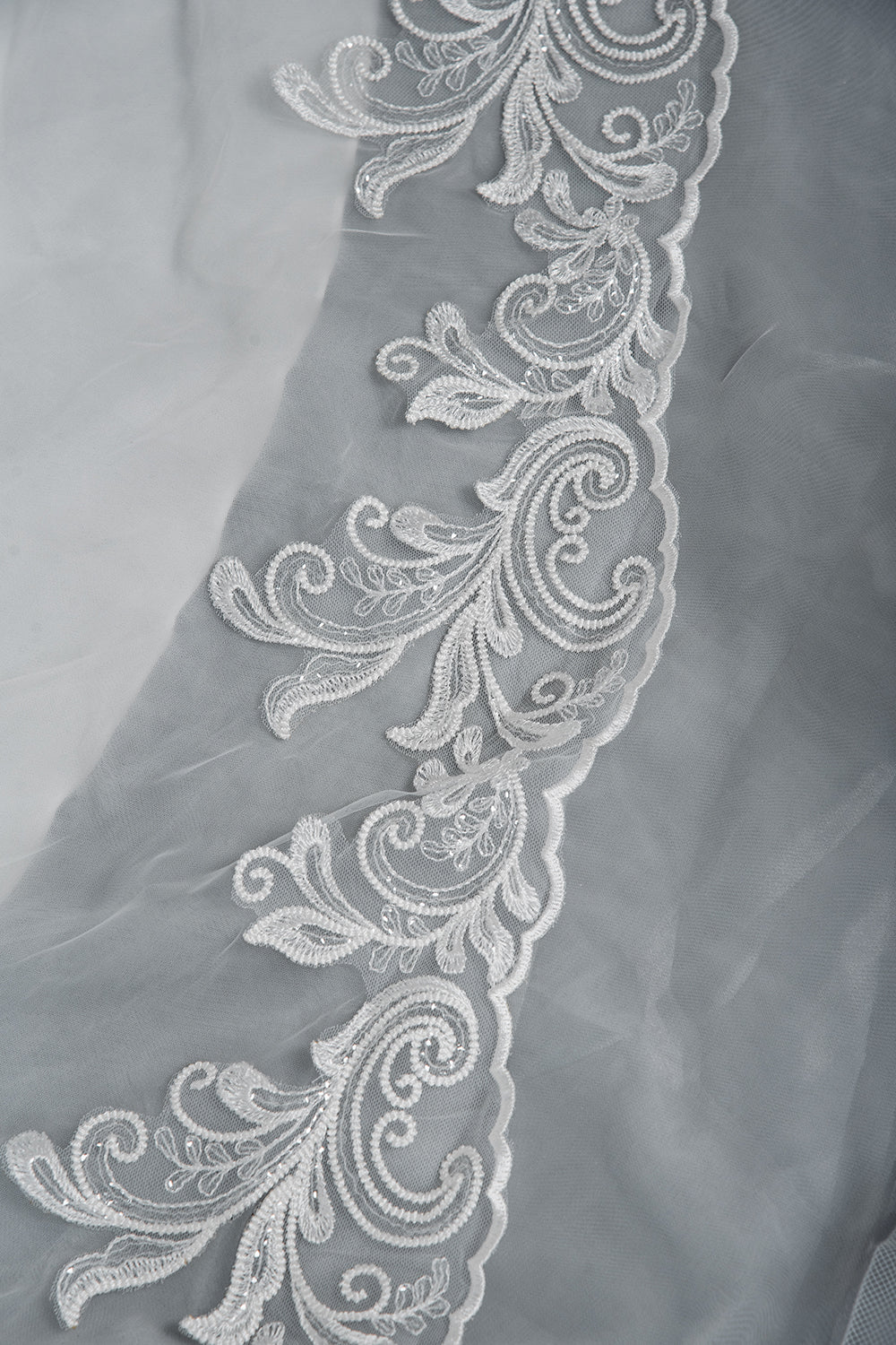 Elegant Long Sleeve Ball Gown Wedding Dress with Lace Appliques-BallBride