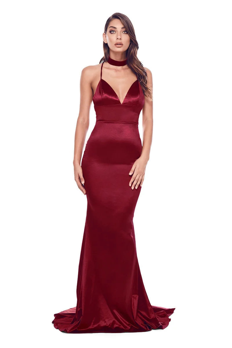Elegant V-Neck Mermaid Prom Dresses Long Evening Gowns-BallBride