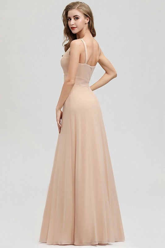 Glamorous Blush Crytal Long Mermaid Prom Dress-BallBride