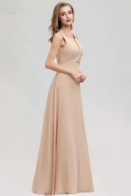 Glamorous Blush Crytal Long Mermaid Prom Dress-BallBride