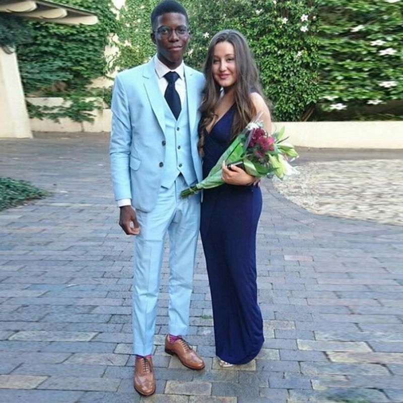 Gorgeous 3 Piece Blue Prom Party Suits for Men Online-BallBride