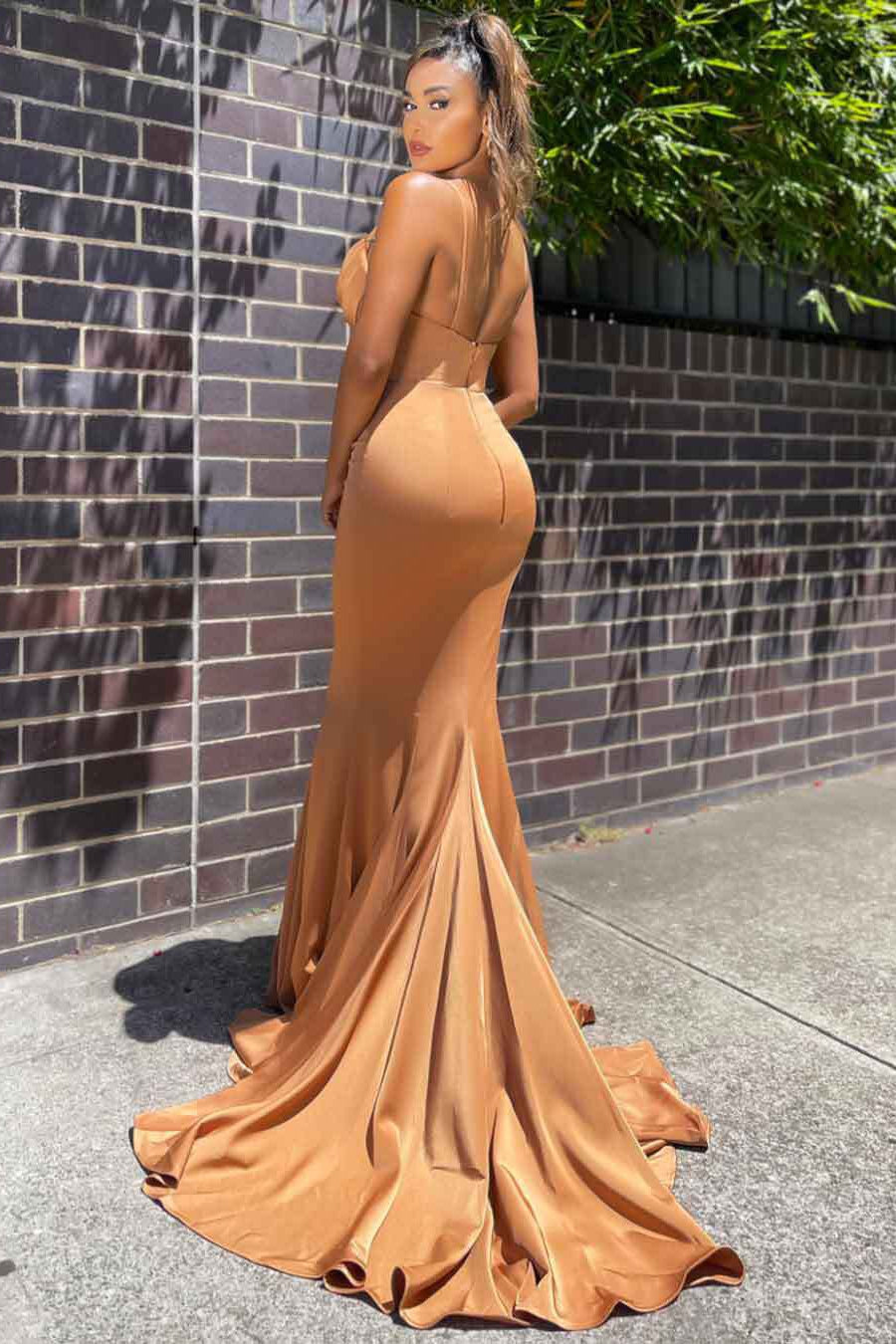 Gorgeous Mermaid Prom Dress with Spaghetti-Straps and Beadings-BallBride