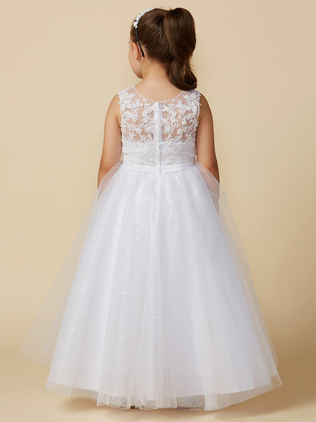 Gorgeous Princess Lace Tulle Flower Girl Dress-BallBride