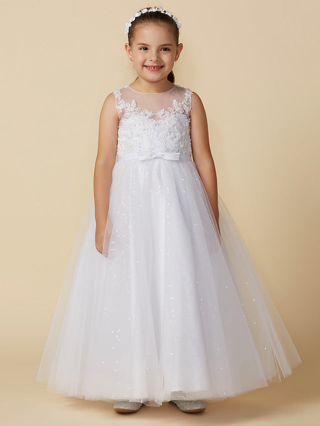 Gorgeous Princess Lace Tulle Flower Girl Dress-BallBride