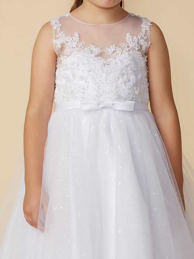 Gorgeous Princess Lace Tulle Flower Girl Dress-BallBride