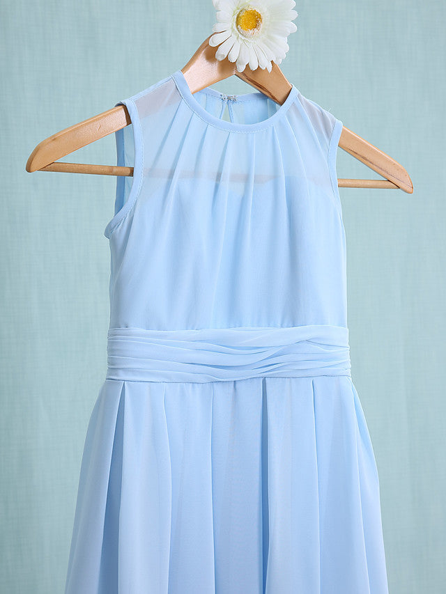 Jewel Sleeveless Knee Length Flower Girl Dress with Tulle-BallBride