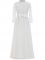 Lace Bow Jewel Neck Long Length Sheath Column Flower Girl Dress-BallBride