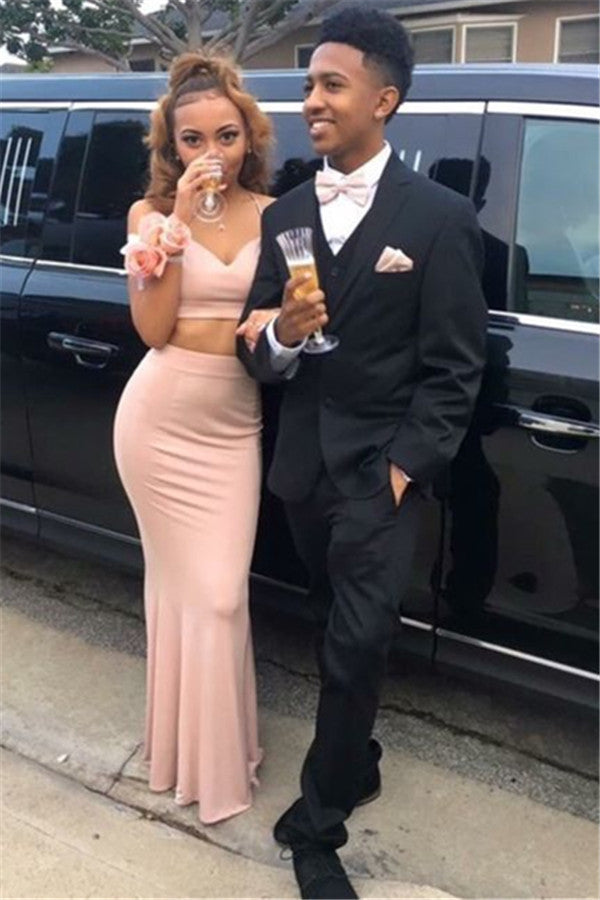 New Arrival - 3 Piece Black Prom Outfit for Men with Notch Lapel-BallBride