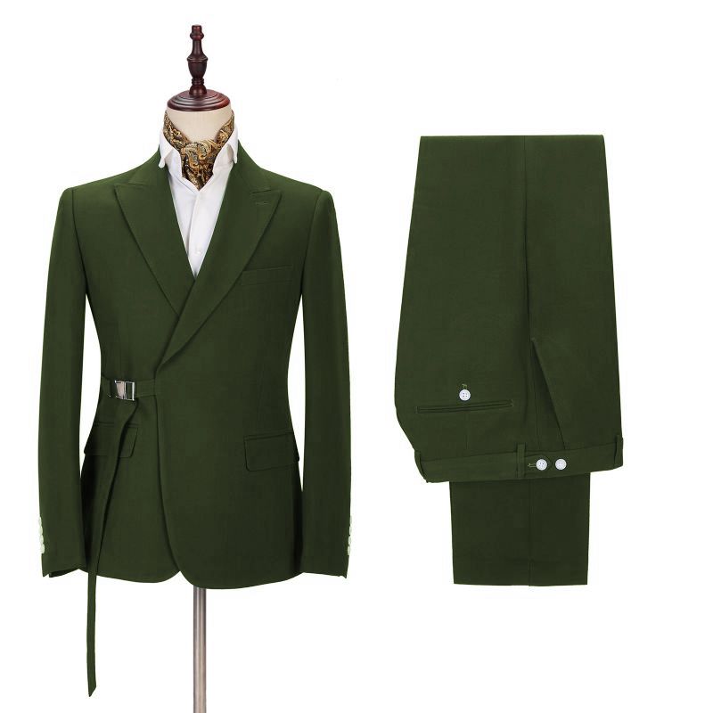 New Arrive Custom Classic Business Prom Suit for Men with Peaked Lapel-BallBride