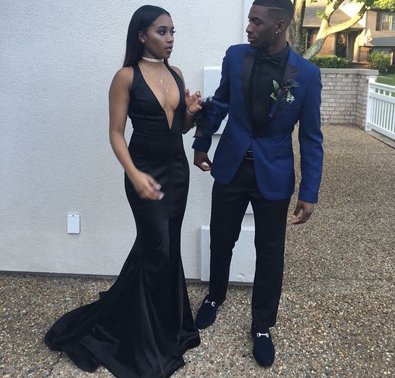 New Arrive Navy Blue Formal Business Dinner Prom Suit with Peaked Lapel-BallBride