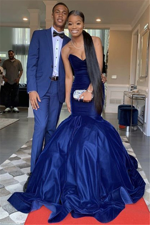 New Men's Navy Blue Two-Piece Wedding Suit from Wearhouse-BallBride