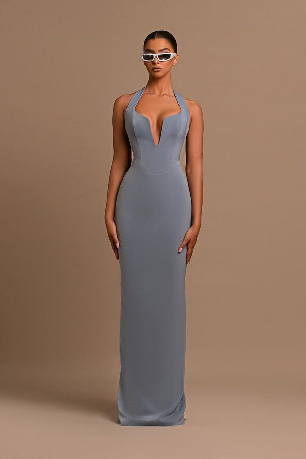 On Sale: Fabulous Halter Sleeveless V-Neck Evening Dress Mermaid Long-BallBride