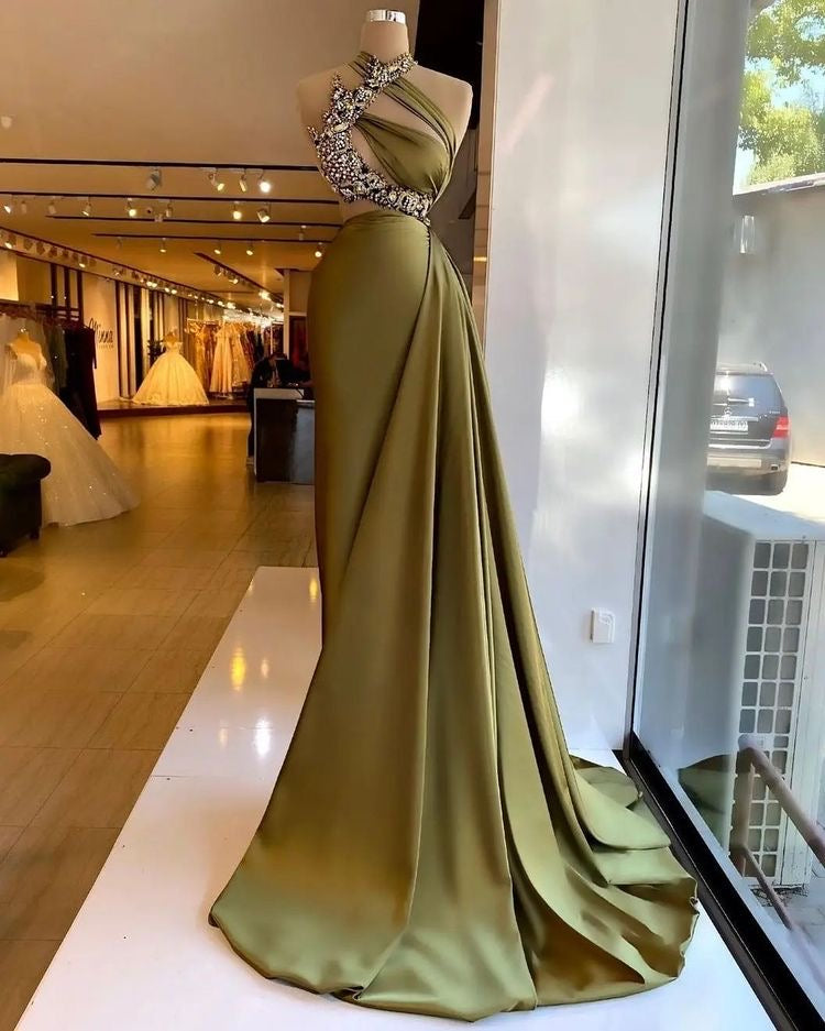 Stunning Beading Sleeveless Long Prom Dress with Ruffle for a Stunning Look-BallBride