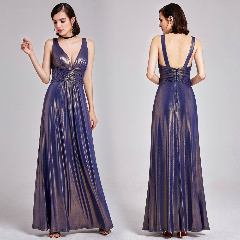 Stunning V-Neck Sleeveless Prom Dress On Sale-BallBride