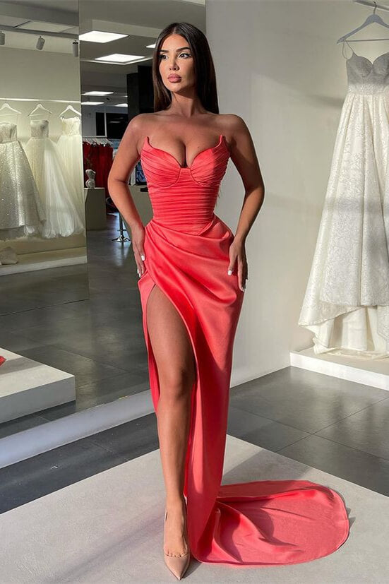 Sweetheart Mermaid Long Prom Dress With Split-BallBride